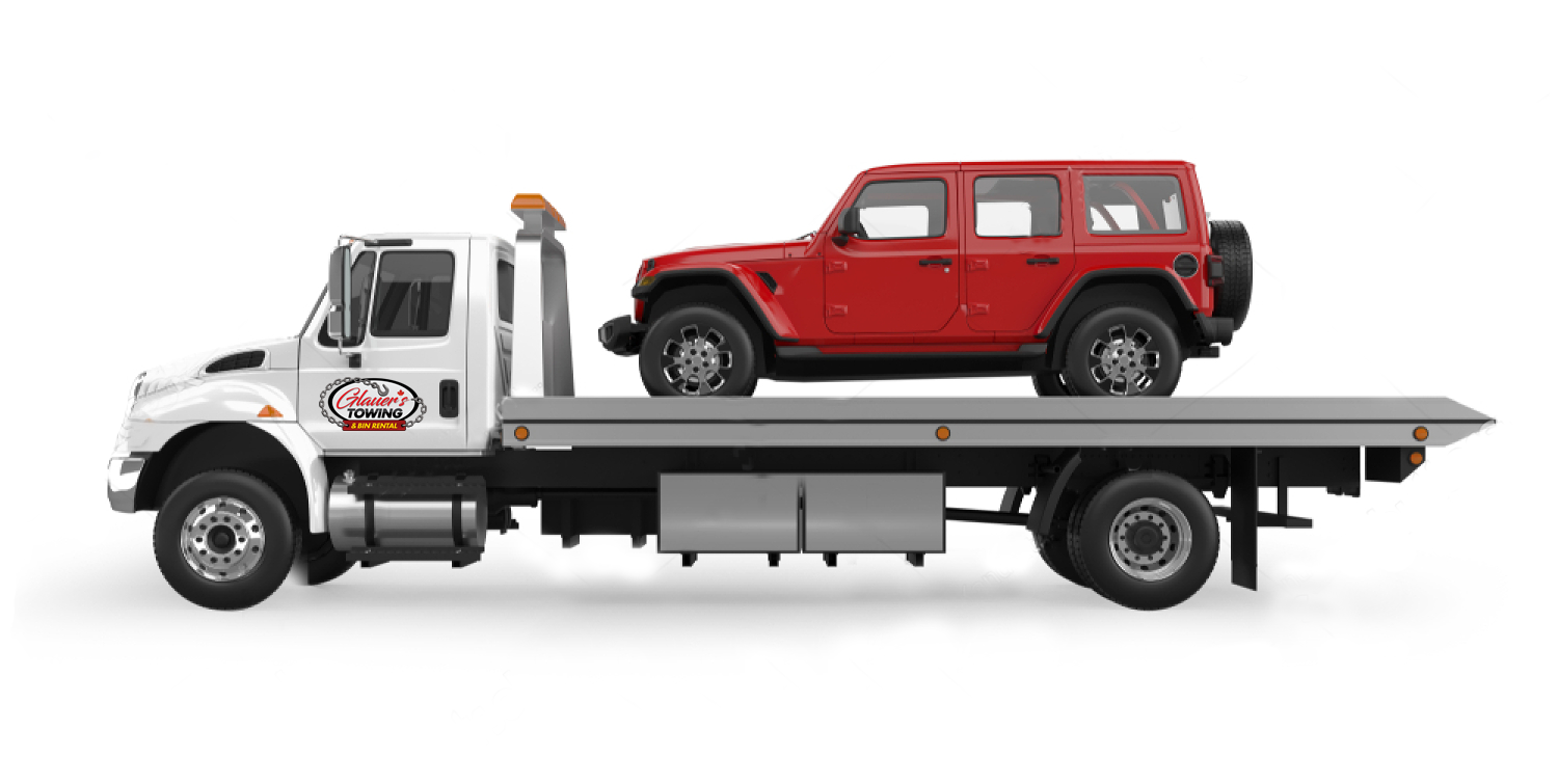 Glauer's flatbed tow truck