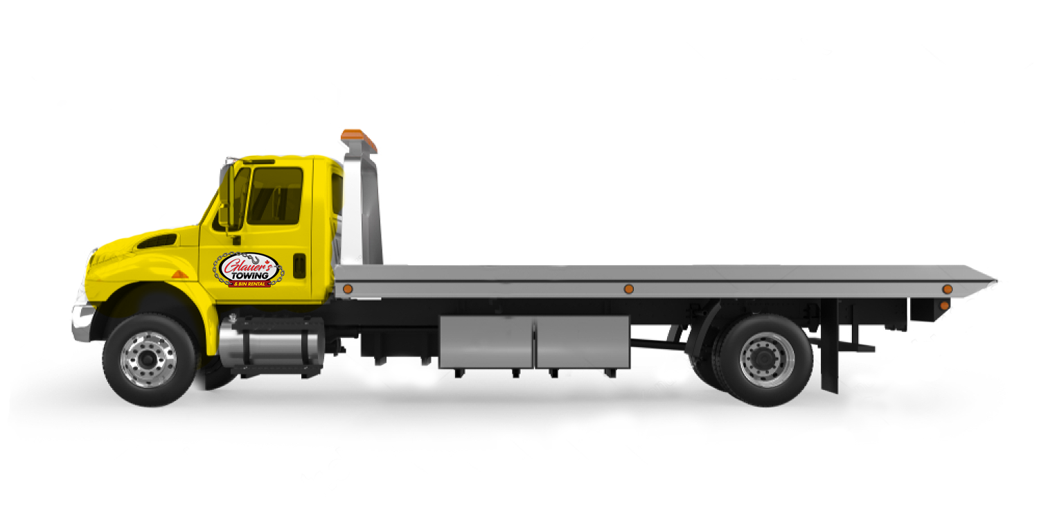 Glauer's flatbed tow truck